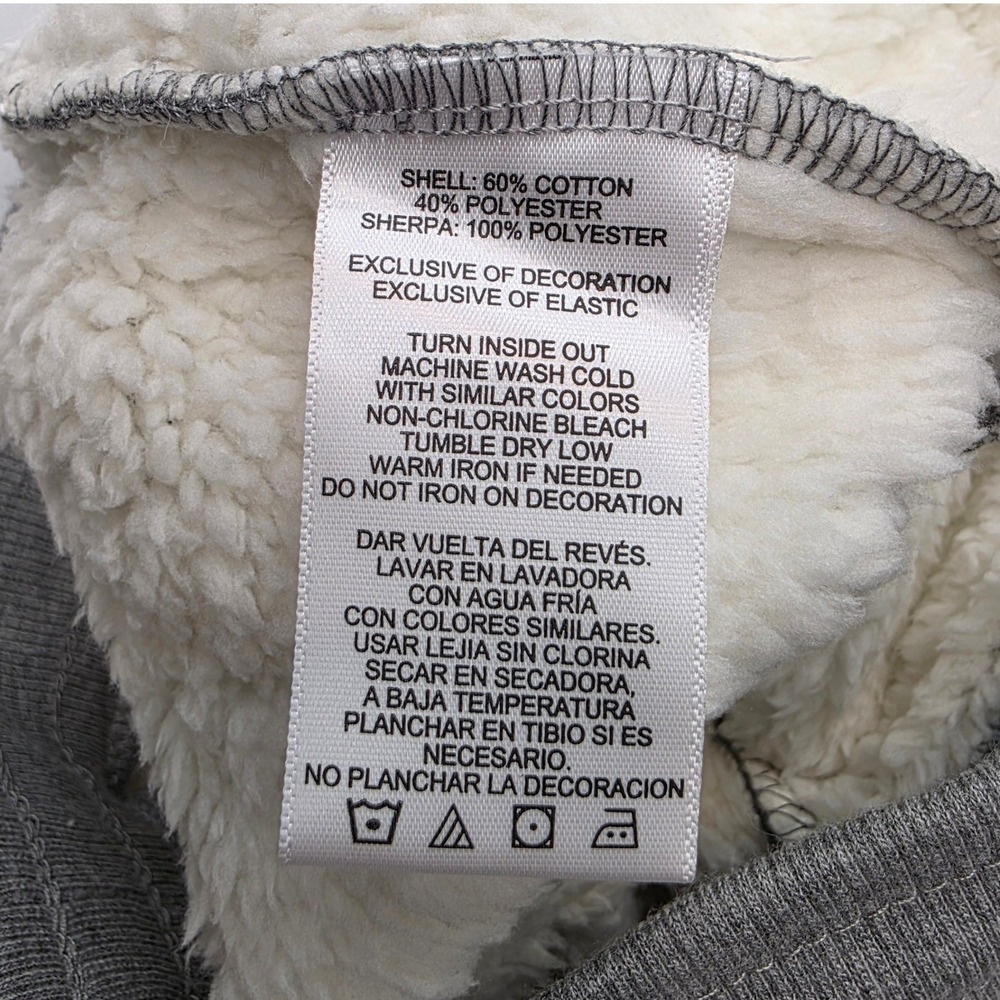 Tony Hawk Joggers Kids Size S(8) Gray New Sherpa Lined Sweatpants - Picture 7 of 8